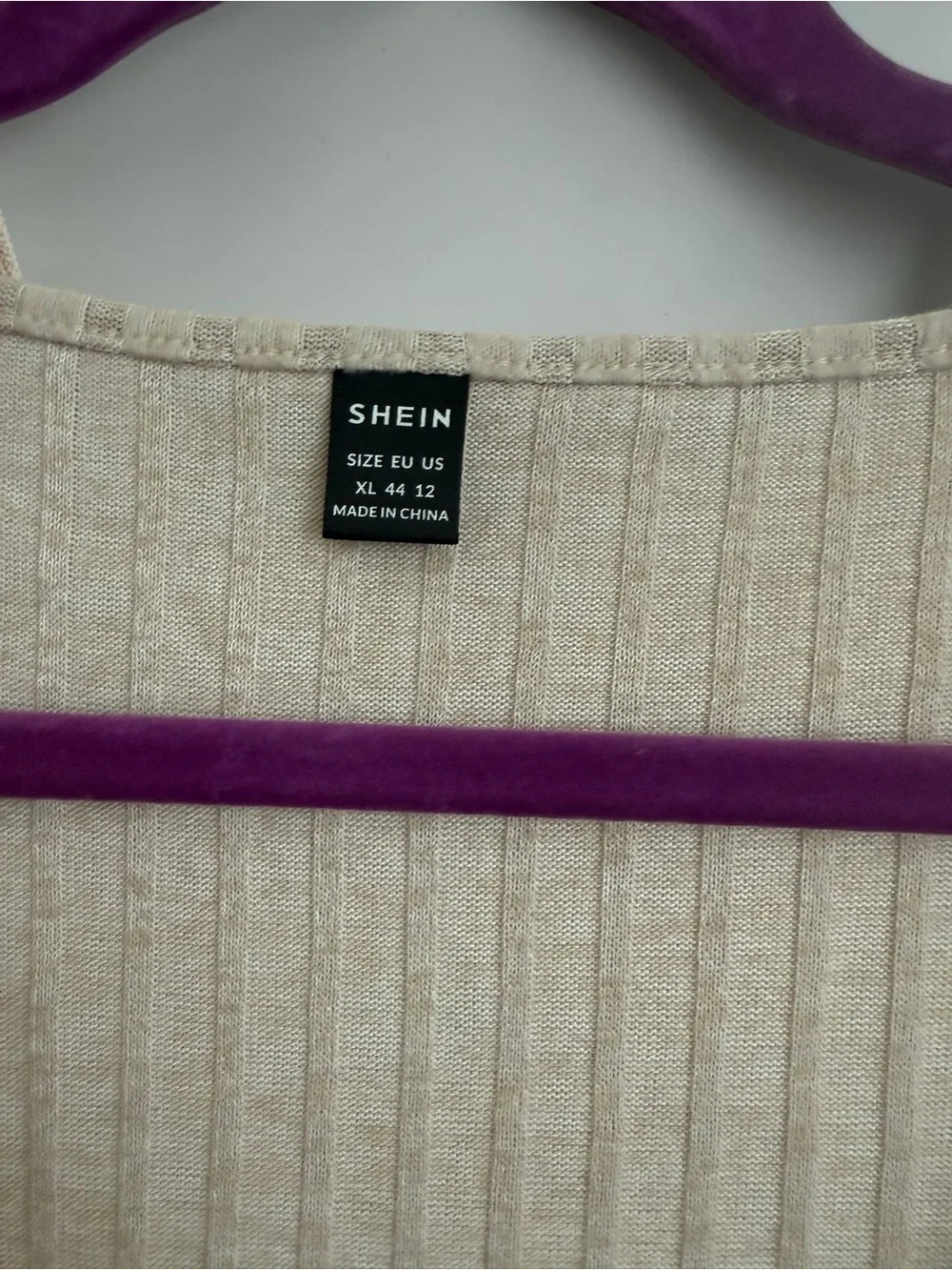 SHEIN Cream Ribbed Button Front Swing Tank - Picture 5 of 7